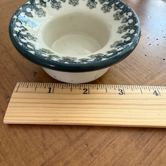 Polish Pottery votive candle holder - 3" - Picture 4 of 6